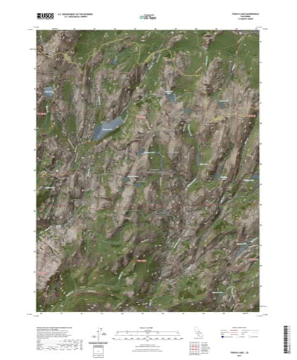 US Topo 7.5-minute map of Tenaya Lake Quadrangle in California. Published by the U.S. Geological Survey (USGS).