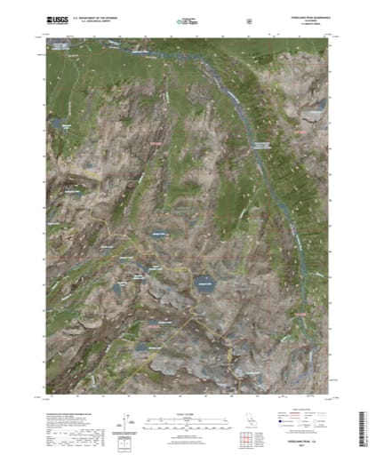 US Topo 7.5-minute map of Vogelsang Peak Quadrangle in California. Published by the U.S. Geological Survey (USGS).