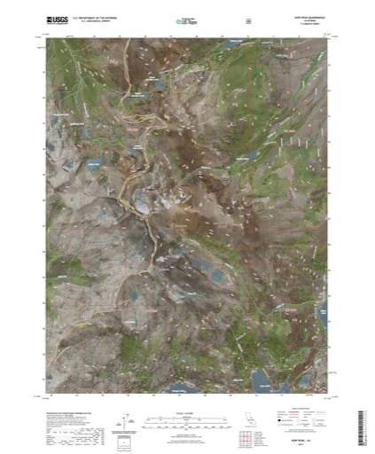 US Topo 7.5-minute map of Koip Peak Quadrangle in California. Published by the U.S. Geological Survey (USGS).