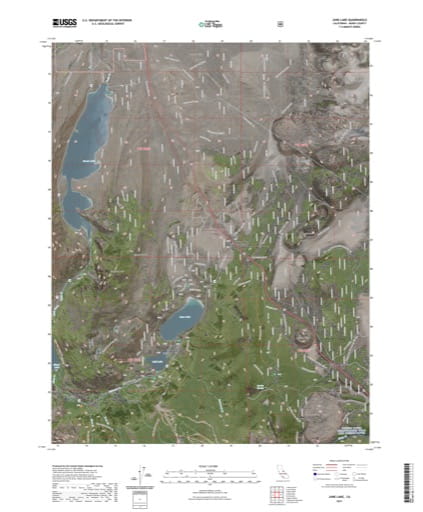 US Topo 7.5-minute map of June Lake Quadrangle in Mono County, California. Published by the U.S. Geological Survey (USGS).