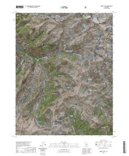 US Topo 7.5-minute map of Mount Lyell Quadrangle in California. Published by the U.S. Geological Survey (USGS).