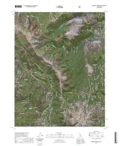 US Topo 7.5-minute map of Mammoth Mountain Quadrangle in California. Published by the U.S. Geological Survey (USGS).