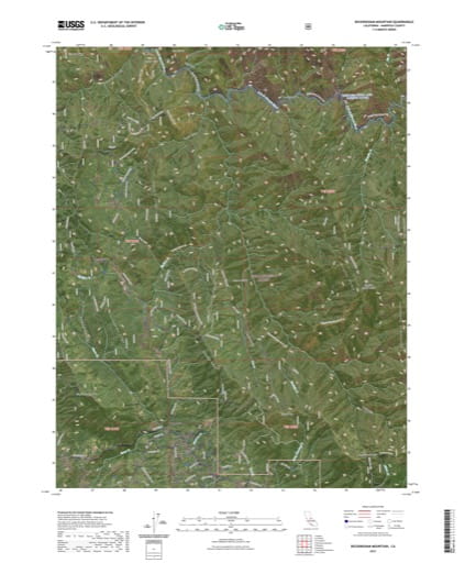 US Topo 7.5-minute map of Buckingham Mountain Quadrangle in Mariposa County, California. Published by the U.S. Geological Survey (USGS).