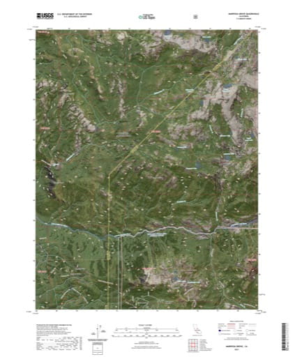 US Topo 7.5-minute map of Mariposa Grove Quadrangle in California. Published by the U.S. Geological Survey (USGS).