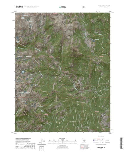 US Topo 7.5-minute map of Timer Knob Quadrangle in Madera County, California. Published by the U.S. Geological Survey (USGS).