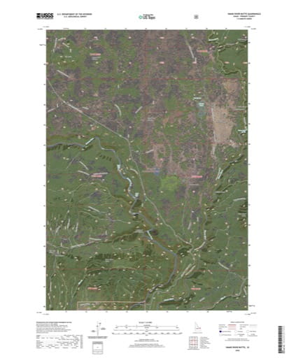 US Topo 7.5-minute map of Snake River Butte Quadrangle in Fremont County, Idaho. Published by the U.S. Geological Survey (USGS).