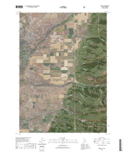 US Topo 7.5-minute map of Driggs Quadrangle in Idaho and Wyoming. Published by the U.S. Geological Survey (USGS).