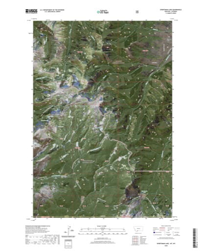 US Topo 7.5-minute map of Big Horn Peak in Montana and Wyoming. Published by the U.S. Geological Survey (USGS).