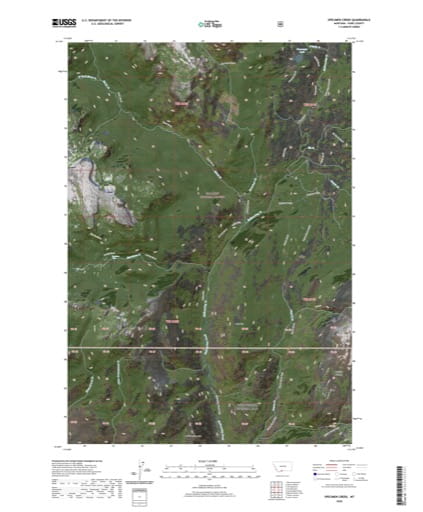 US Topo 7.5-minute map of Specimen Creek, Park County, Montana. Published by the U.S. Geological Survey (USGS).