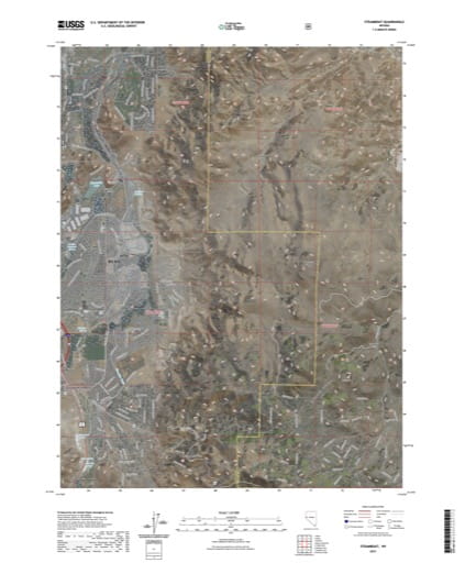 US Topo 7.5-minute map of Steamboat Quadrangle in Washoe County, Nevada. Published by the U.S. Geological Survey (USGS).