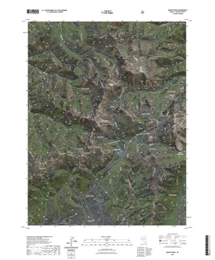 US Topo 7.5-minute map of Mount Rose Quadrangle in Washoe County, Nevada. Published by the U.S. Geological Survey (USGS).