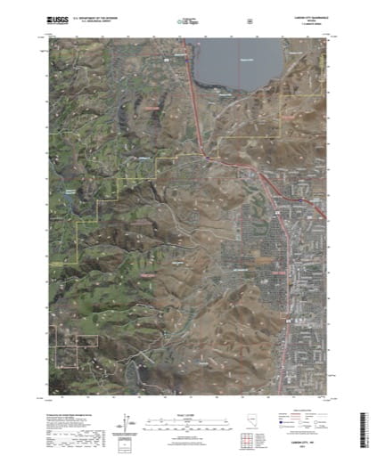 US Topo 7.5-minute map of Carson City Quadrangle in Nevada. Published by the U.S. Geological Survey (USGS).