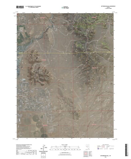 US Topo 7.5-minute map of McTarnahan Hill Quadrangle in Nevada. Published by the U.S. Geological Survey (USGS).
