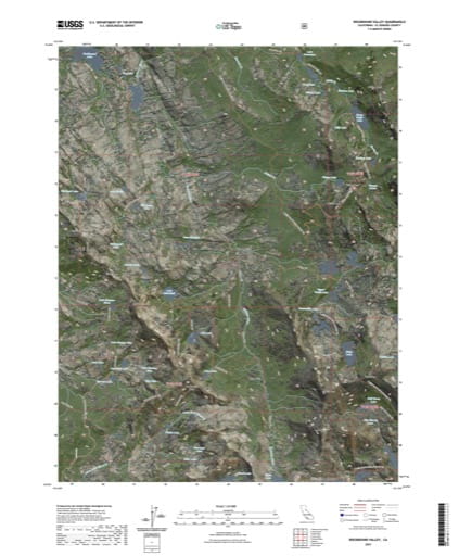 US Topo 7.5-minute map of Rockbound Valley Quadrangle in El Dorado County, California. Published by the U.S. Geological Survey (USGS).