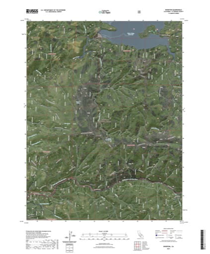 US Topo 7.5-minute map of Riverton Quadrangle in El Dorado County, California. Published by the U.S. Geological Survey (USGS).