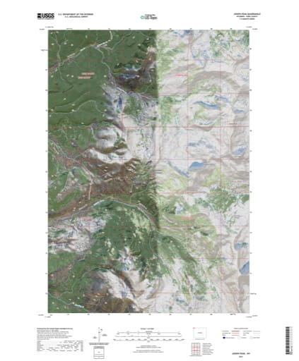 US Topo 7.5-minute map of Joseph Peak, Park County, Wyoming. Published by the U.S. Geological Survey (USGS).