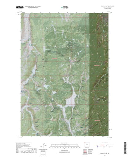 US Topo 7.5-minute map of Obsidian Cliff Quadrangle, Park County, Wyoming. Published by the U.S. Geological Survey (USGS).