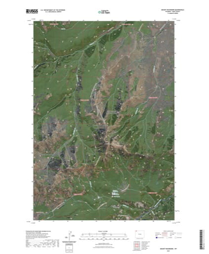 US Topo 7.5-minute map of Mount Washburn Quadrangle, Park County, Wyoming. Published by the U.S. Geological Survey (USGS).