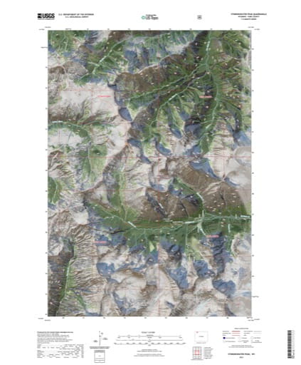 US Topo 7.5-minute map of Stinkingwater Peak Quadrangle in Park County, Wyoming. Published by the U.S. Geological Survey (USGS).
