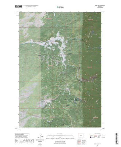 US Topo 7.5-minute map of Mary Lake Quadrangle in Wyoming. Published by the U.S. Geological Survey (USGS).