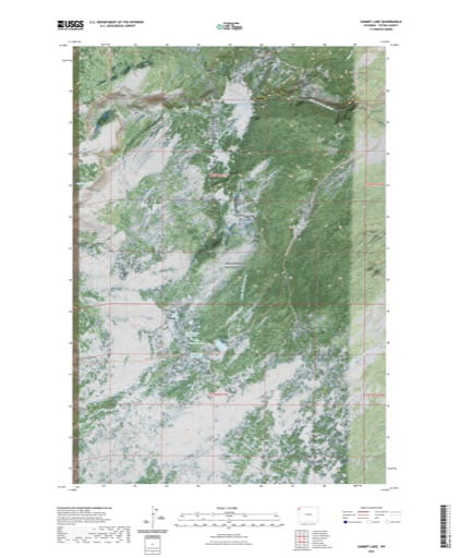 US Topo 7.5-minute map of Summit Lake Quadrangle in Teton County, Wyoming. Published by the U.S. Geological Survey (USGS).