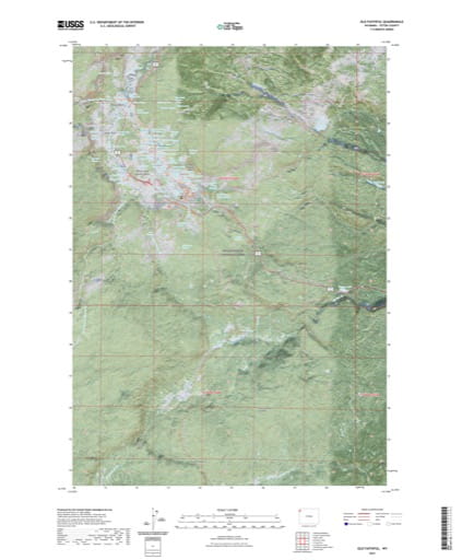 US Topo 7.5-minute map of Old Faithful Quadrangle in Teton County, Wyoming. Published by the U.S. Geological Survey (USGS).