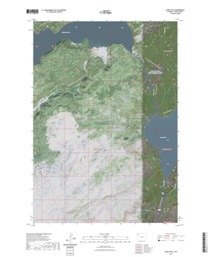 US Topo 7.5-minute map of Lewis Falls Quadrangle in Teton County, Wyoming. Published by the U.S. Geological Survey (USGS).