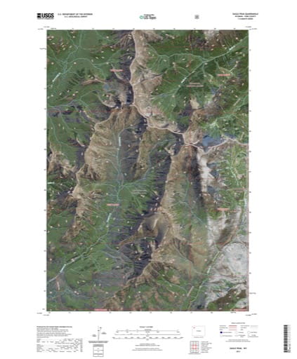 US Topo 7.5-minute map of Eagle Peak Quadrangle in Park County, Wyoming. Published by the U.S. Geological Survey (USGS).