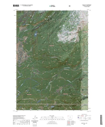 US Topo 7.5-minute map of Cave Falls Quadrangle in Teton County, Wyoming. Published by the U.S. Geological Survey (USGS).