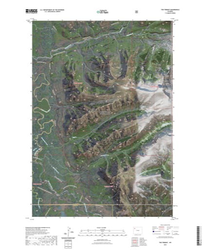 US Topo 7.5-minute map of The Trident Quadrangle in Wyoming. Published by the U.S. Geological Survey (USGS).