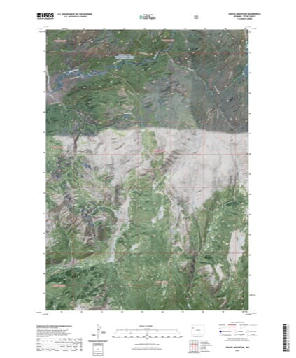 US Topo 7.5-minute map of Gravel Mountain Quadrangle in Teton County, Wyoming. Published by the U.S. Geological Survey (USGS).