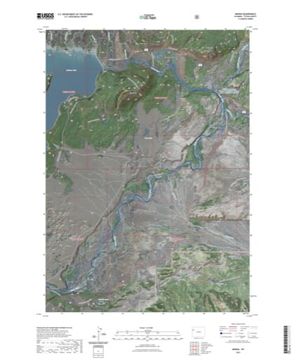US Topo 7.5-minute map of Moran Quadrangle in Teton County, Wyoming. Published by the U.S. Geological Survey (USGS).