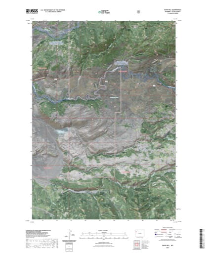 US Topo 7.5-minute map of Davis Hill Quadrangle in Teton County, Wyoming. Published by the U.S. Geological Survey (USGS).