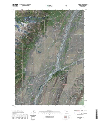 US Topo 7.5-minute map of Teton Village Quadrangle in Teton County, Wyoming. Published by the U.S. Geological Survey (USGS).