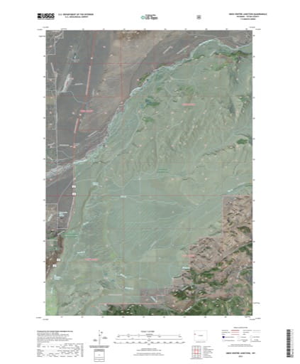 US Topo 7.5-minute map of Gros Ventre Junction Quadrangle in Teton County, Wyoming. Published by the U.S. Geological Survey (USGS).