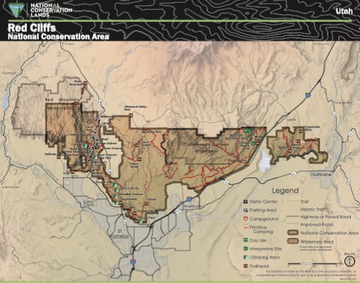 map of Red Cliffs - Visitor Map