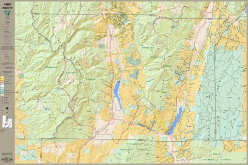 Travel Map of Piute County, Utah in the BLM Richfield Field Office area. Published by the Bureau of Land Management (BLM).
