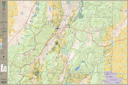 Travel Map of Sevier County, Utah in the BLM Richfield Field Office area. Published by the Bureau of Land Management (BLM).