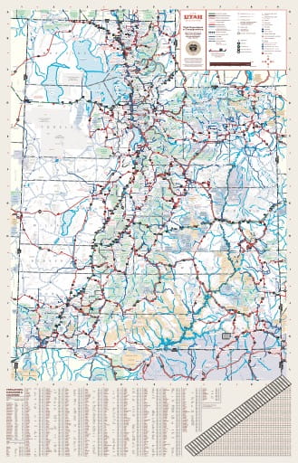 map of Utah State - Highway Map