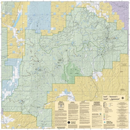 Motor Vehicle Travel Map (MVTM) of Escalante Ranger District in Dixie National Forest (NF) in Utah. Published by the U.S. National Forest Service (USFS).