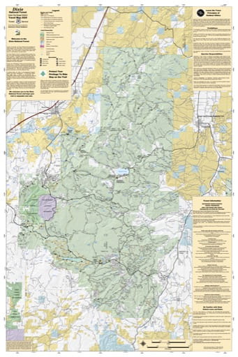 Motor Vehicle Travel Map (MVTM) of Cedar City Ranger District in Dixie National Forest (NF) in Utah. Published by the U.S. National Forest Service (USFS).