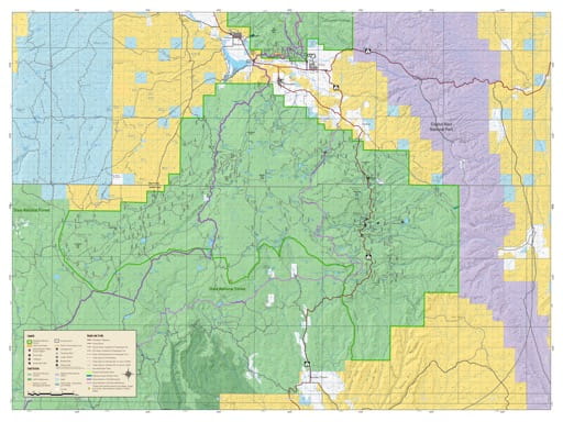 Motor Vehicle Travel Map (MVTM) of Fremont River Ranger District (Teasdale Portion) in Fishlake National Forest (NF) in Utah. Published by the U.S. National Forest Service (USFS).