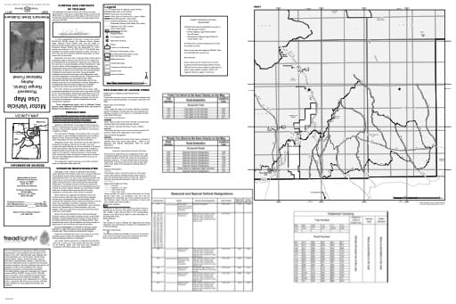 Motor Vehicle Use Map (MVUM) of Roosevelt Ranger District in Ashley National Forest (NF) in Utah. Published by the U.S. Forest Service (USFS).