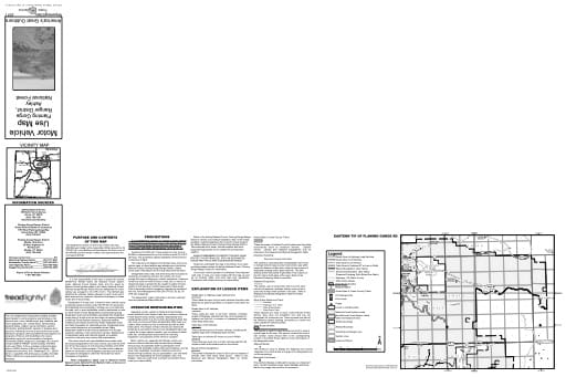 Motor Vehicle Use Map (MVUM) of Flaming Gorge Ranger District (East) in Ashley National Forest (NF) in Utah. Published by the U.S. Forest Service (USFS).