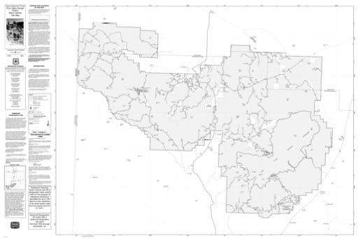 Motor Vehicle Use Map (MVUM) of Pine Valley Ranger District in Dixie National Forest (NF) in Utah. Published by the U.S. Forest Service (USFS).