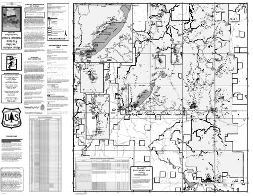 Motor Vehicle Use Map (MVUM) of Fremont River Ranger District (North) in Fishlake National Forest (NF) in Utah. Published by the U.S. National Forest Service (USFS).