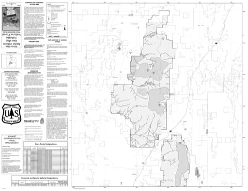 Winter Motor Vehicle Travel Map (MVUM) of the Fillmore North area in Fishlake National Forest (NF) in Utah. Published by the U.S. National Forest Service (USFS).