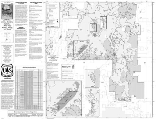 Winter Motor Vehicle Use Map (MVUM) of Fremont River Ranger District (North) in Fishlake National Forest (NF) in Utah. Published by the U.S. National Forest Service (USFS).