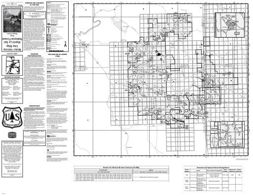 Motor Vehicle Use Map (MVUM) of Moab Ranger District in Manti-La Sal National Forest (NF) in Utah. Published by the U.S. Forest Service (USFS).