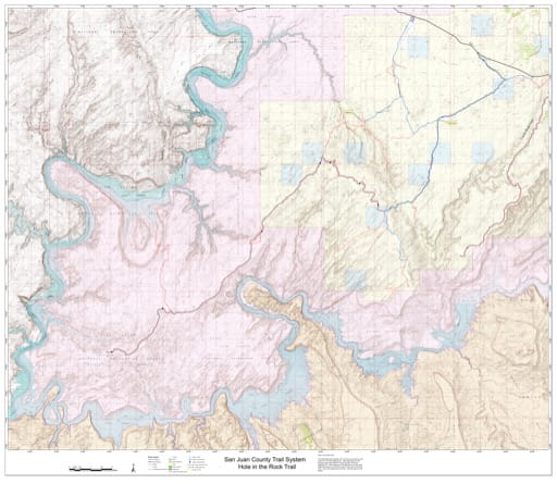 Map of Hole in the Rock Off-Highway Vehicle (OHV) Trails. Published by San Juan County.